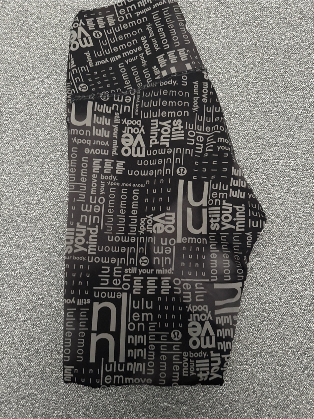 lululemon athletica Black Logo Print Leggings